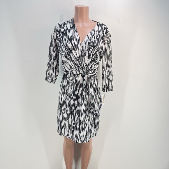 Peter Nygard Dresses & Skirts - Peter Nygard Women's Dress Black/ White Knotted Front PET M NEW WITH TAG